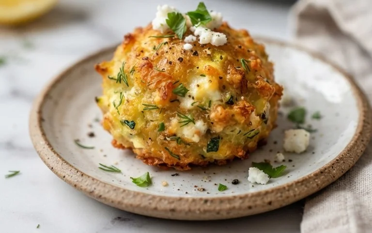 Knusprige Zucchini-Feta-Bällchen aus dem Ofen genießen!