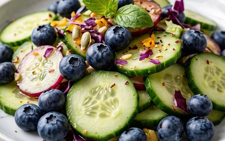 Cucumber Blueberry Salad