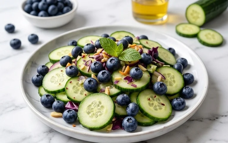 Cucumber Blueberry Salad