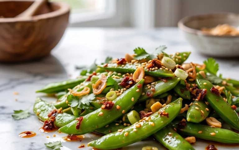 Chili Crisp Snap Pea Salad