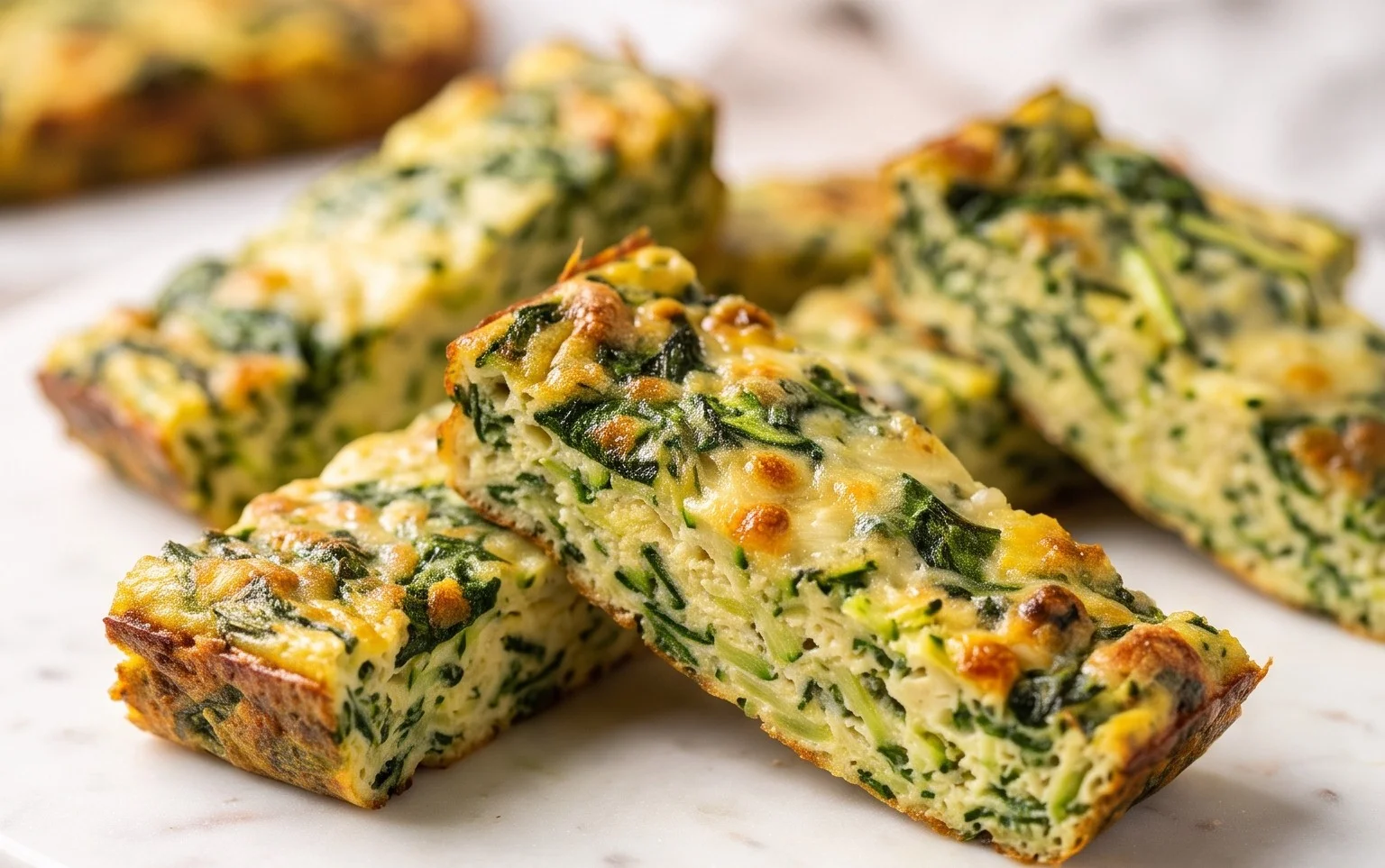Baked Spinach Zucchini Frittata Fingers {Baby-Friendly}