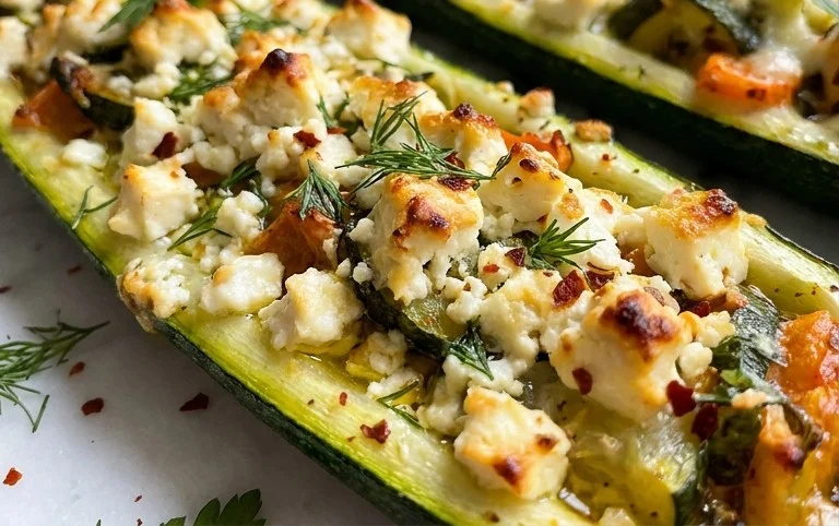 Feta Cheese Stuffed Zucchini