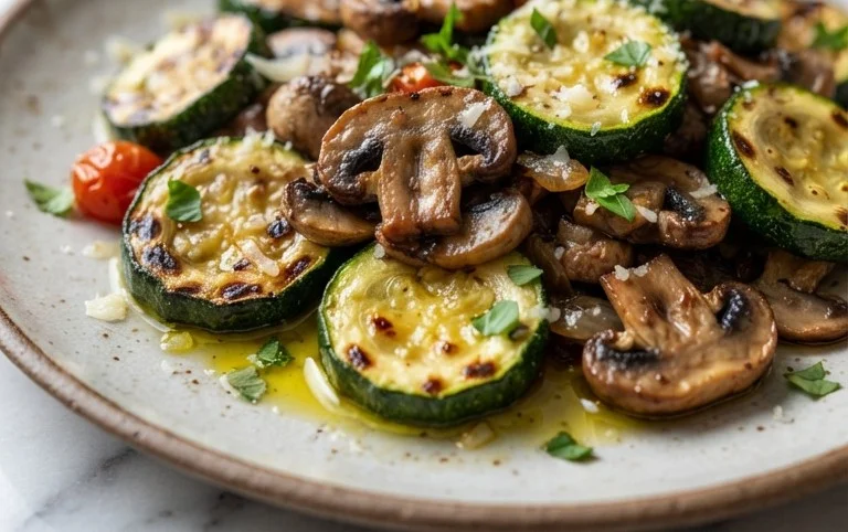 Skillet Zucchini and Mushrooms