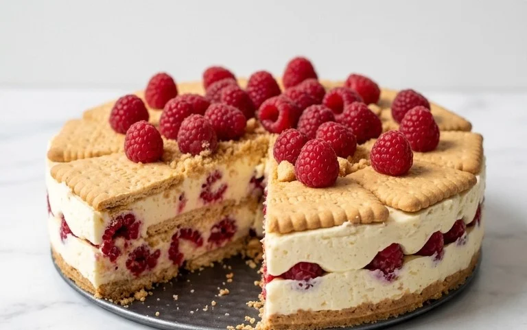 Butterkekskuchen mit Himnon-alcoholic beeren - einfach und lecker