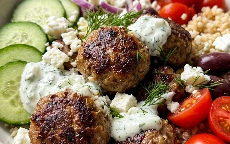 Greek Meatball Bowl Recipe