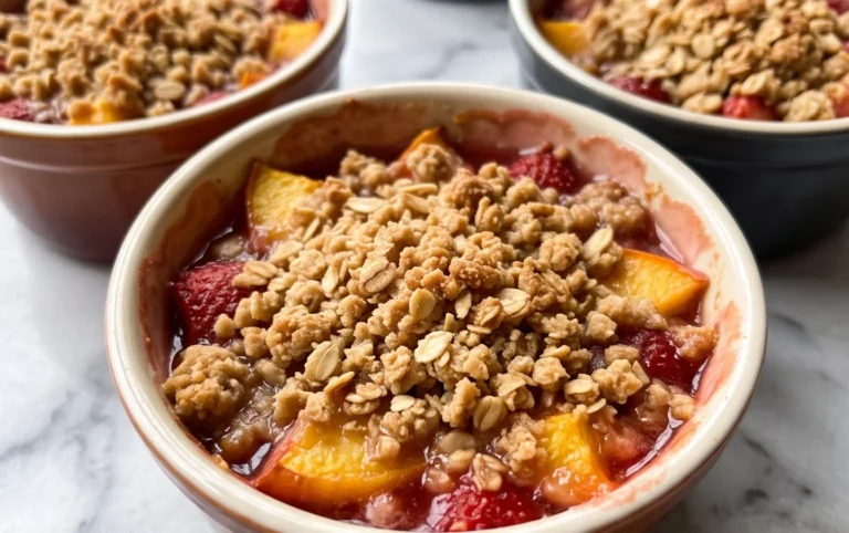 Peach & Strawberry Crisp