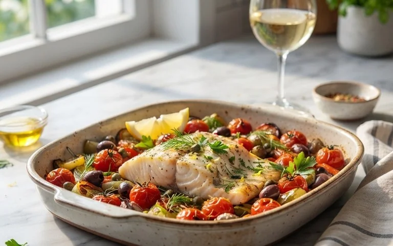 Easy Mediterranean Baked Fish Recipe - Flavorful & Quick