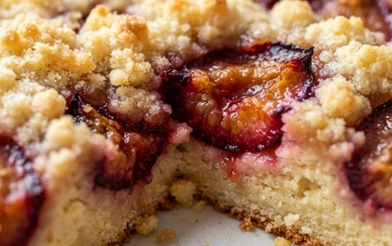 Pflaumenkuchen mit Streusel vom Blech (Quark-Öl-Teig)