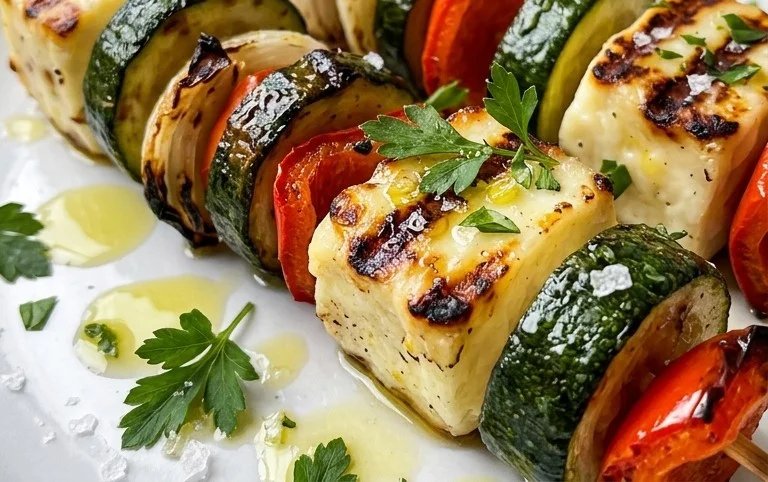 Halloumi Zucchini Spieße Vom Grill: Sommerlich, Lecker & Vegetarisch