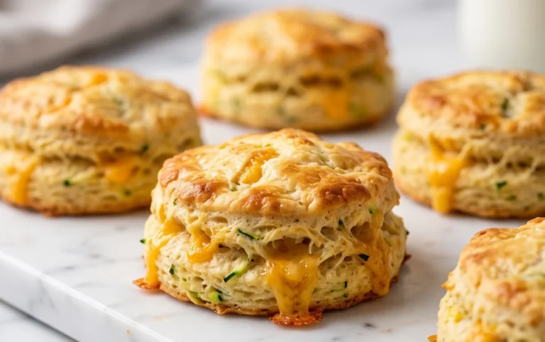 Soft and Tender Zucchini Cheddar Biscuits