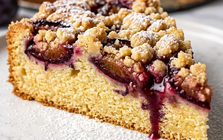 Pflaumenkuchen mit Streuseln