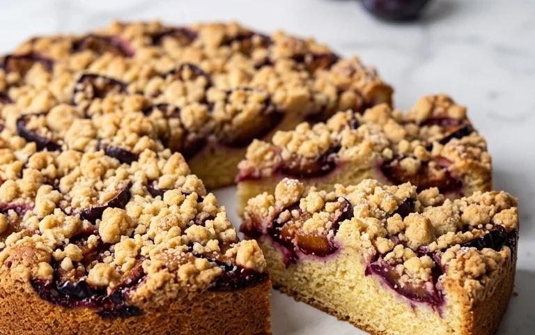 Pflaumenkuchen mit Streuseln