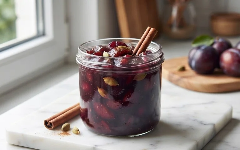 Spiced Plum Jam With Cardamom and Cinnamon
