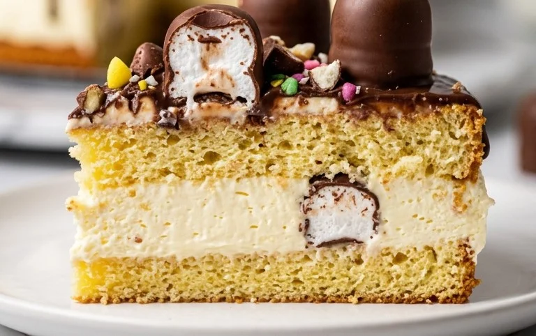 Geburtstagstorte mit Schokoküssen und Quark